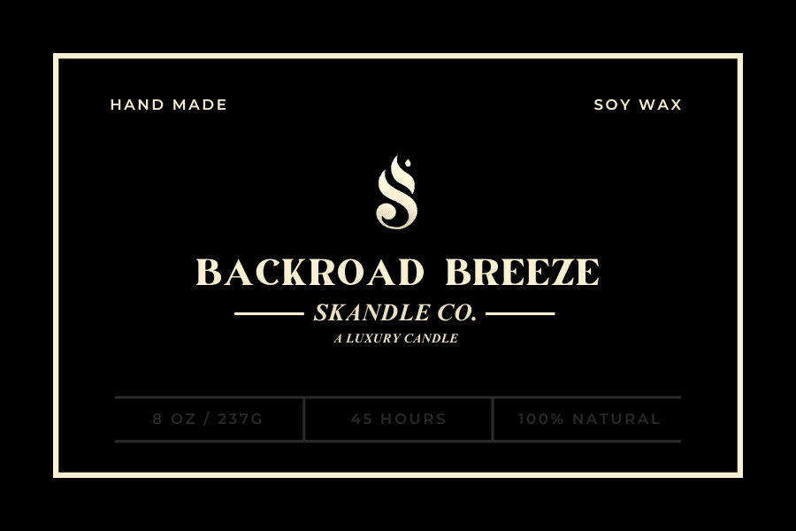 Backroad Breeze Luxury Candle – Wildflower Meadow & Fresh Country Air Scent