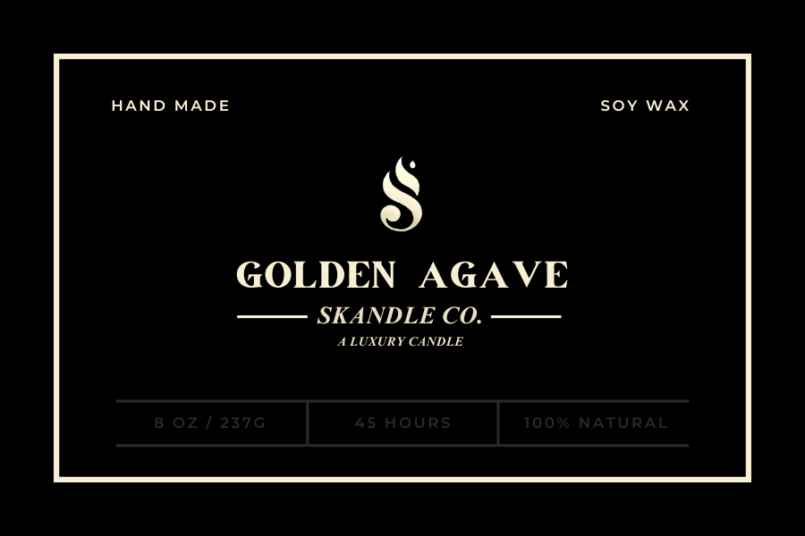 Golden Agave Luxury Candle – Warm Mexican Vanilla & Sweet Agave Blend