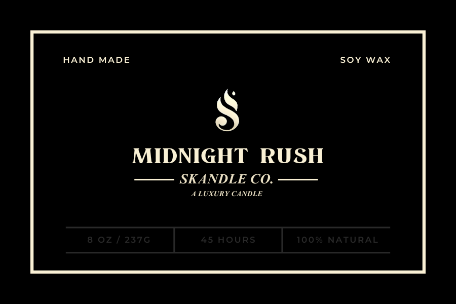 Midnight Rush Luxury Candle – Bold & Fresh Black Ice-Inspired Aroma for an Invigorating Atmosphere