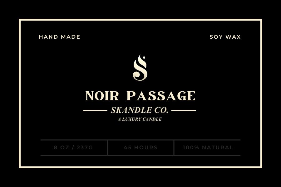 Noir Passage Luxury Candle – Bold & Mysterious Cologne-Inspired Scent