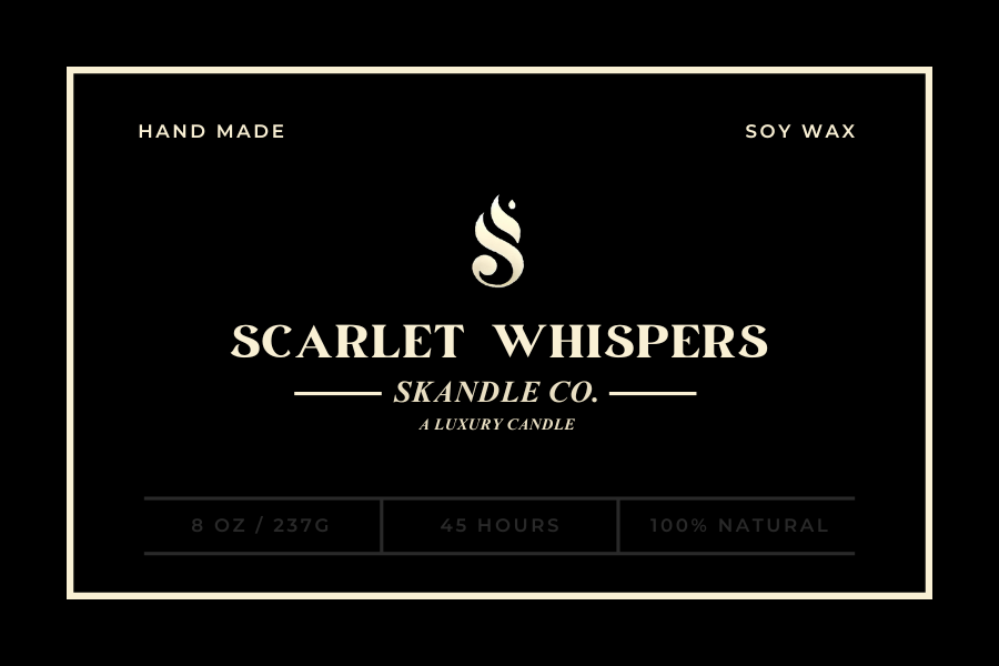 Scarlet Whispers Luxury Candle – A Bold, Sensual & Long-Lasting Scent