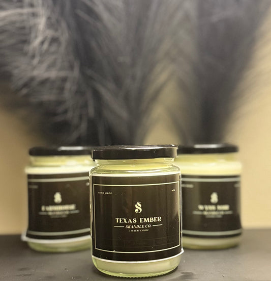 Texas Ember Luxury Candle – Bold Whiskey Reserve-Inspired Scent with Smoked Oak & Warm Spice