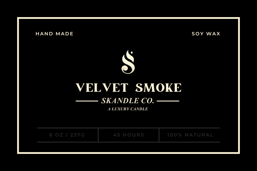 Velvet Smoke Luxury Candle – Sensual Oud Wood & Vanilla Blend for a Bold, Cozy Ambiance