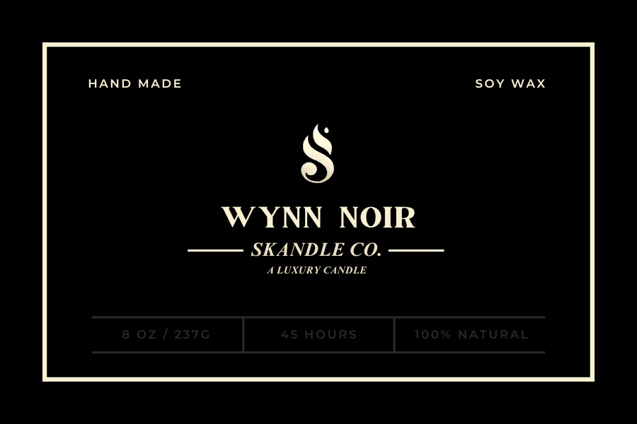 Wynn Noir Luxury Candle – Bold & Sophisticated Scent with Exotic Woods & Velvety Musk